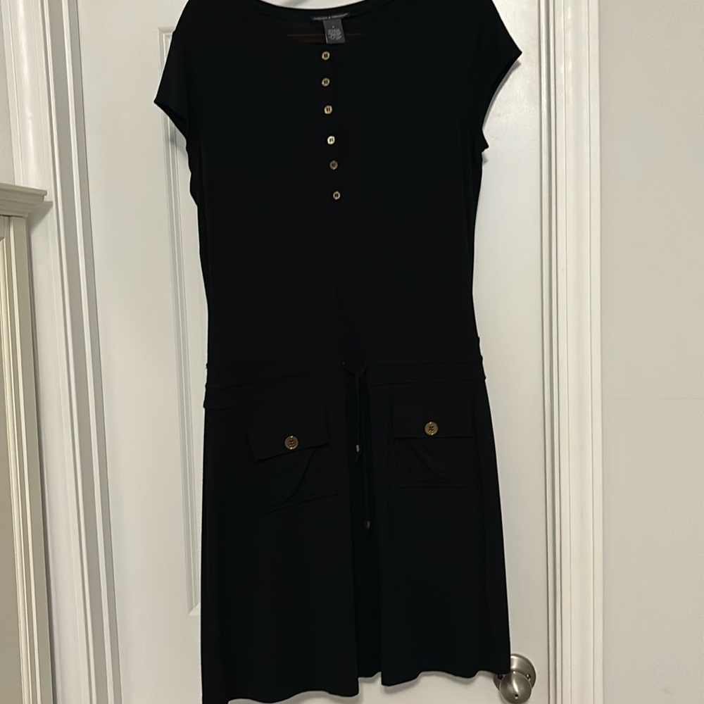 EUC black knit dress